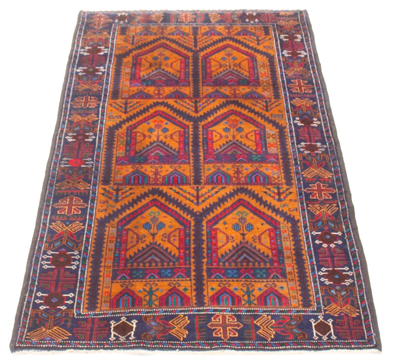 Vintage Hand-Knotted Area Rug 3'9" x 6'7" Traditional Oriental Wool Carpet gallery