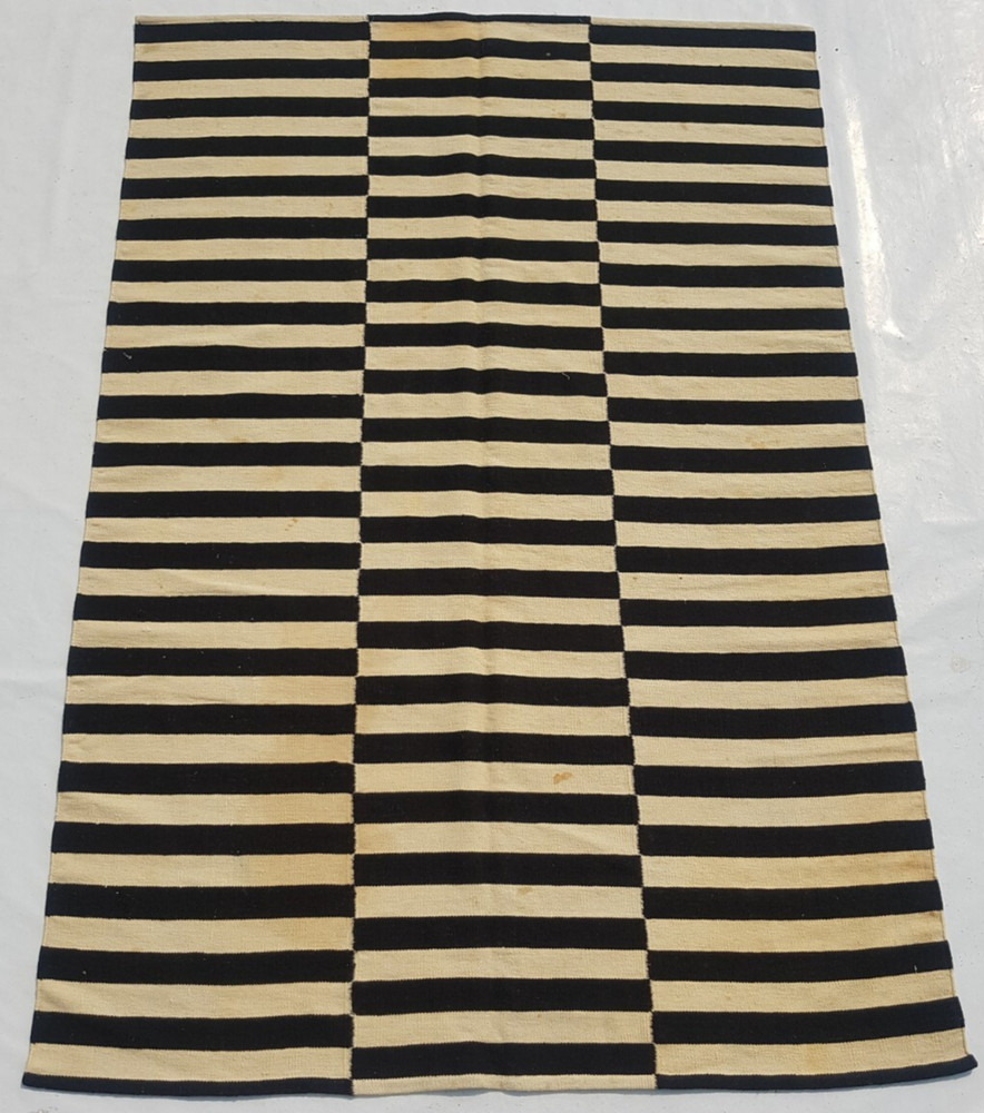 Vintage Traditional Handcrafted Dhurries StripedRug for Home Décor 249x166 cm