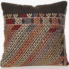 1. Vintage Handwoven Kilim Pillow Ethnic Pattern Decorative Cushion 20″x20″