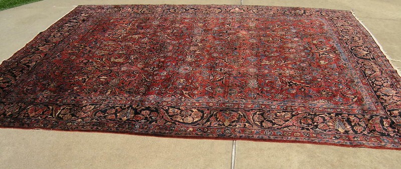 Exceptional Signed Antique Oriental Rug Carpet Sarouk Mohajeran 9x12' 104x139" gallery
