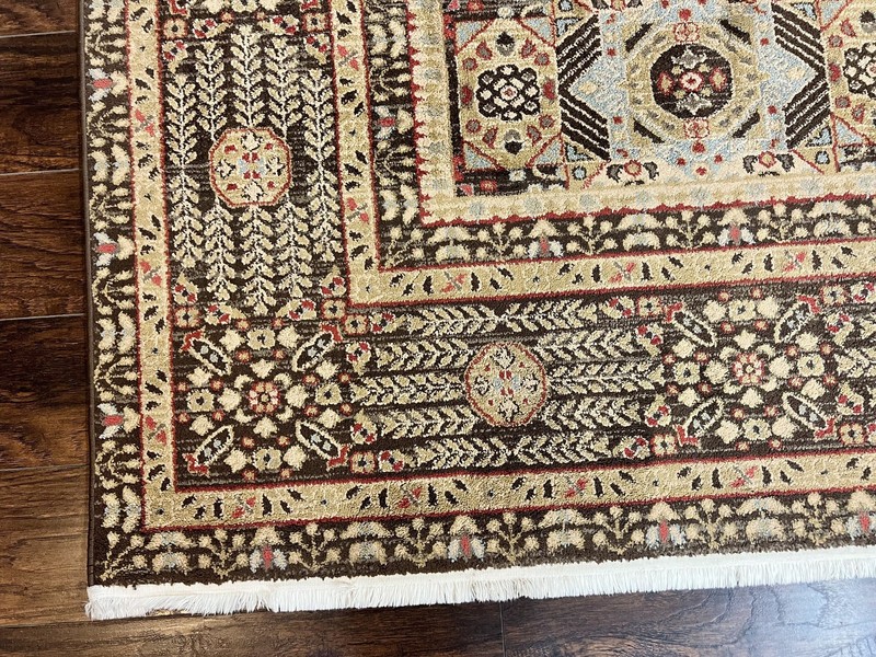 Room Sized Oriental Rug 10x11 Power Loomed Carpet Tan Brown gallery
