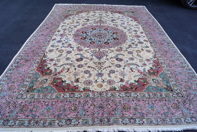 8X12FT EXCEPTIONAL SUPER FINE TABRIZIE RUG Ca 1970- 60 RAJ gallery