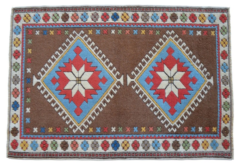 4x6 Area Rug Hand Knotted Vintage Turkish Oushak Rug Actual: 4' x 5'9" gallery