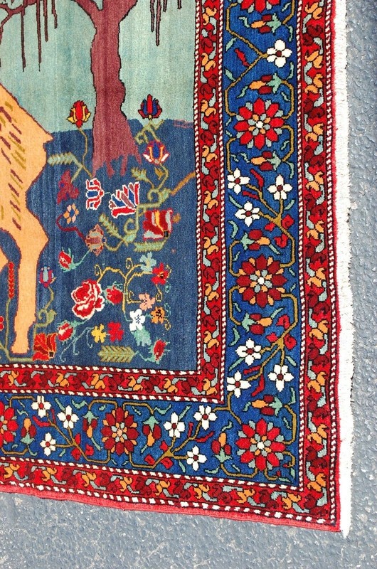 CIRCA 1920s ANTIQUE FINE CAUCASIAN GHARABAGH_KARABAKH RUG 4.10x7.8 HIGH KPSI gallery