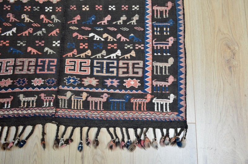 WONDERFUL ANTIQUE HORSE COVER MADE BY SHASAVAN TRIBE CIRCA 1920'S gallery