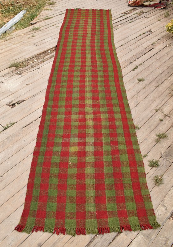 Turkish Rug 2x12 Oriental Runner Vintage Wool Hallway Stairs Kilim 80x392cm gallery