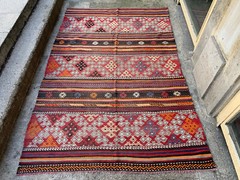 5’3” x 8’3” Kilim Rug Vintage Natural Village Rug Handmade Rug.SKU:K1497