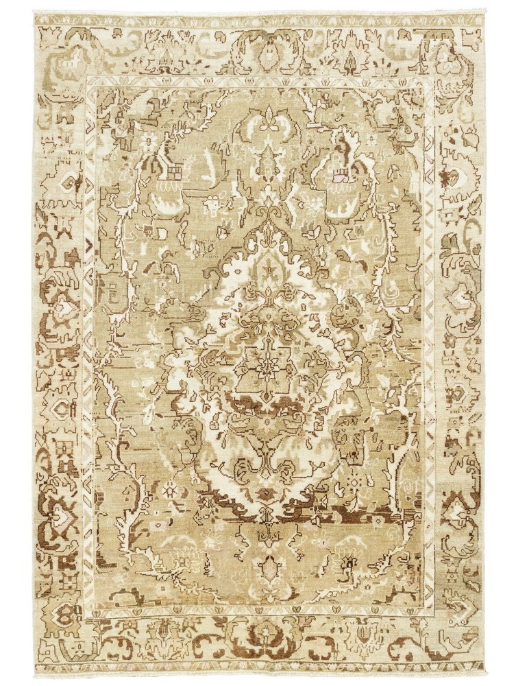 Unique Turkish Oriental Handmade 6.6x9.7 ft Oushak Area Rug,Vintage Large Carpet