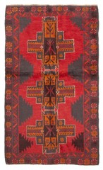 Vintage Hand-Knotted Area Rug 3’6″ x 5’9″ Traditional Oriental Wool Carpet