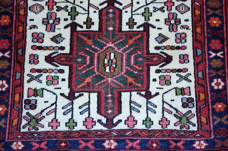 NATURAL WOOL Old Oriental Rugs,Hand Woven,knotted size Approximately 2' 5" x 10' gallery