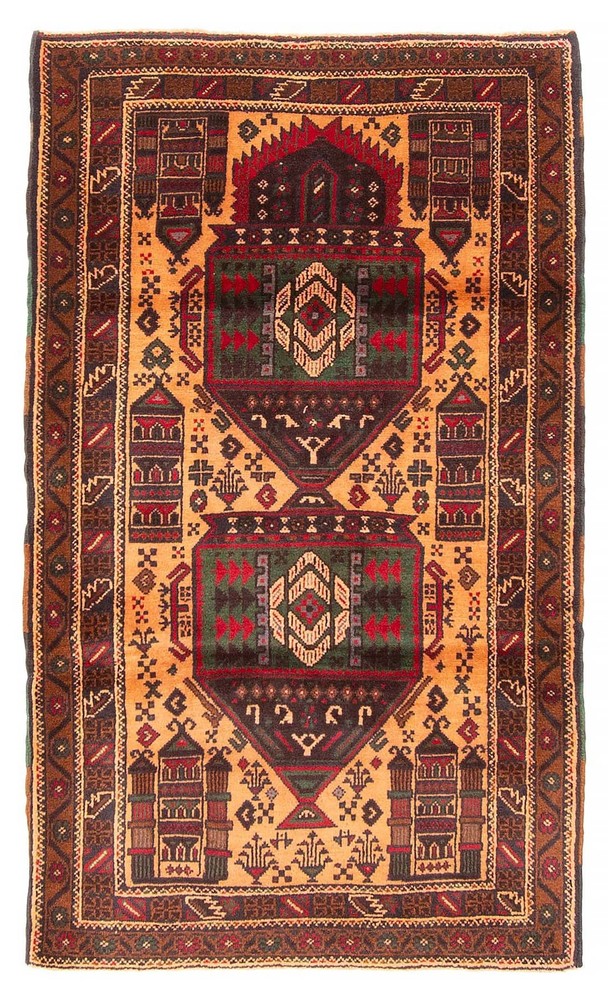 Vintage Traditional Hand-Knotted Area Rug 2'9" x 4'8" Oriental Wool Carpet