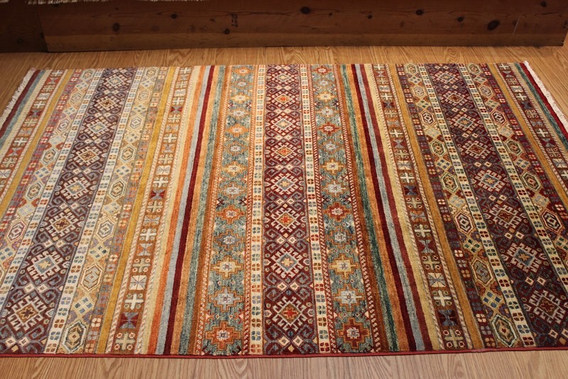5' X 7' HANDMADE CAUCASIAN DESIGN FINE QUALITY WOOL RUG MULTI COLOR ARE RUG gallery