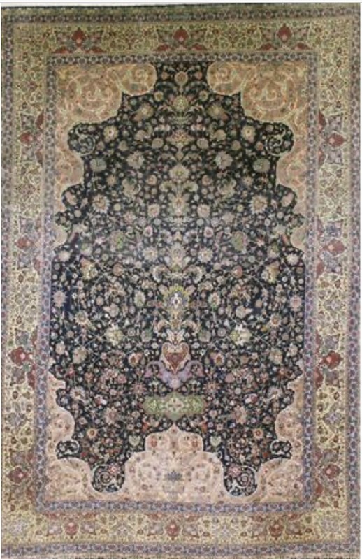 Fine Original Area Rug Keshan Rare Wool Pile 10.8 X 15.11 Authentic New Blue A gallery