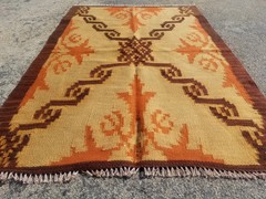 Distressed Vintage Traditional Handmade Oriental Tribal Wool Kilim 3.3×2.3ft