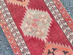 2.6 x 13 Ft Antique rug 2×13, Turkish runner 3×13 vintage, Heriz rug, Herki rug