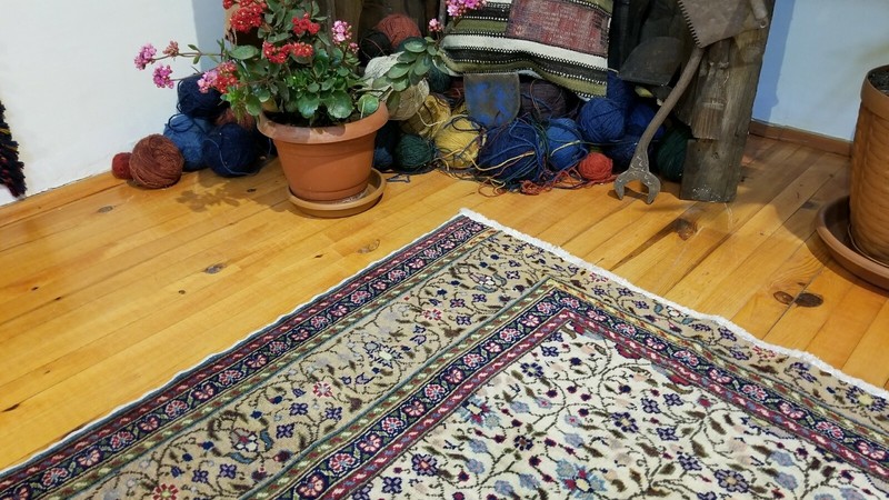 Vintage 1960-1970s Floral Turkish Bunyan Rug 6'2" × 8'3'' gallery