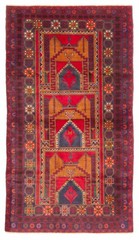 Vintage Hand-Knotted Area Rug 3’4″ x 6’1″ Traditional Oriental Wool Carpet