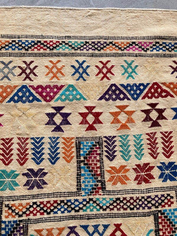 Vintage Traditional Handcraft Moroccan Kilim Rug for Home Décor 146x95 cm gallery