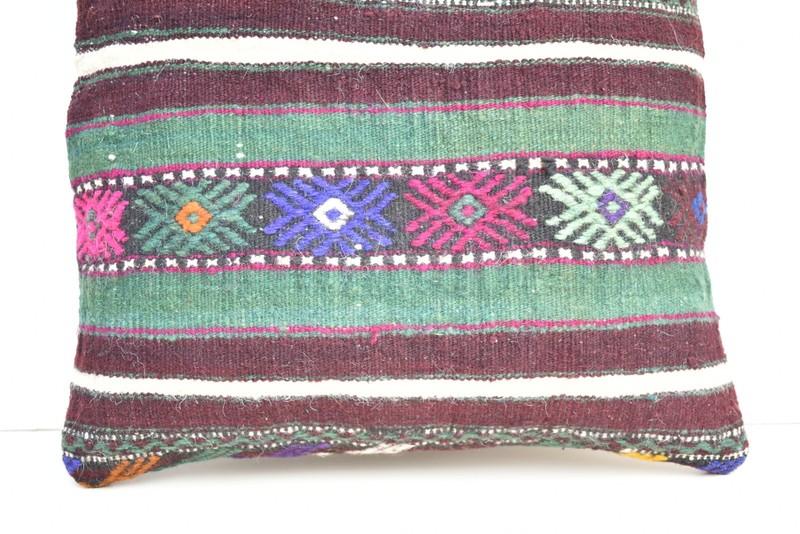 16''x16'' Decorative Handmade Turkish Kilim Pillow Cover Sofa Rug Cushion Cover gallery