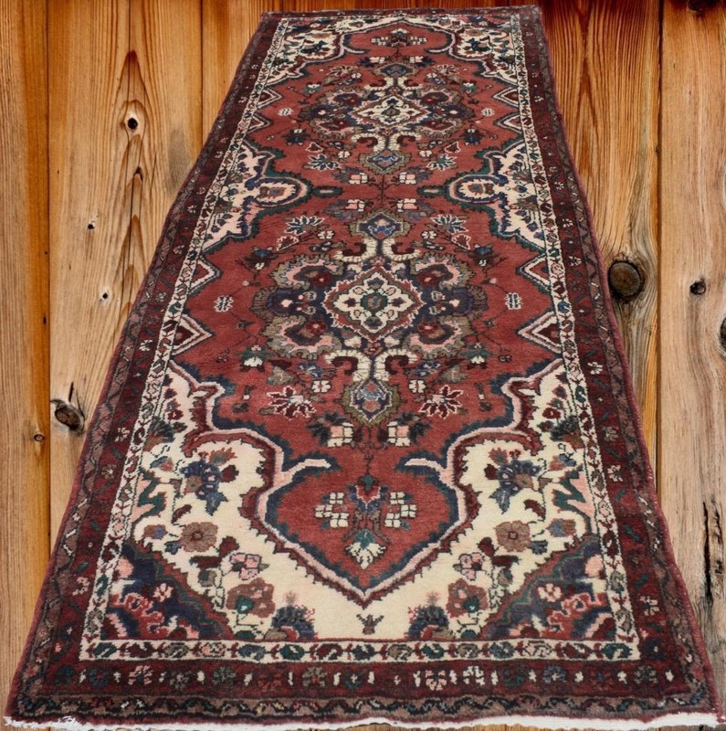 3'6 x 10'2 Semi Antique Hand Knotted Wool Runner Oriental Carpet Area Rug 4 x 10 gallery