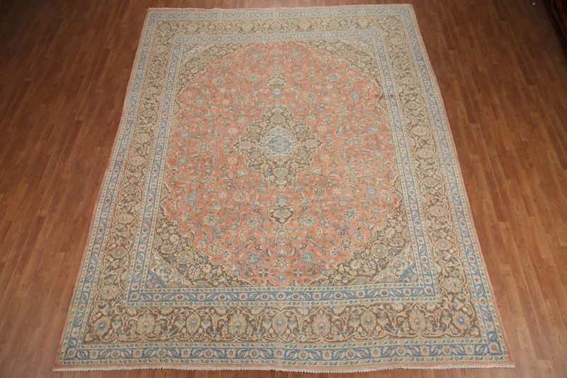 Floral Traditional Vintage Area Rug Hand-knotted 10x12 Wool Living Room Carpet gallery