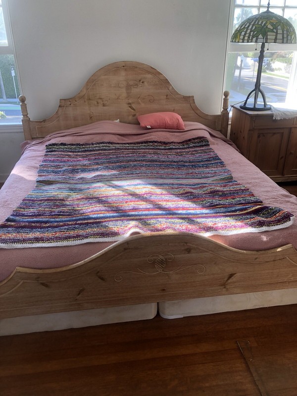 Vintage Handmade Colorful Square Folk Art Farmhouse Cabin Wool Area Rug 64 By 57 gallery