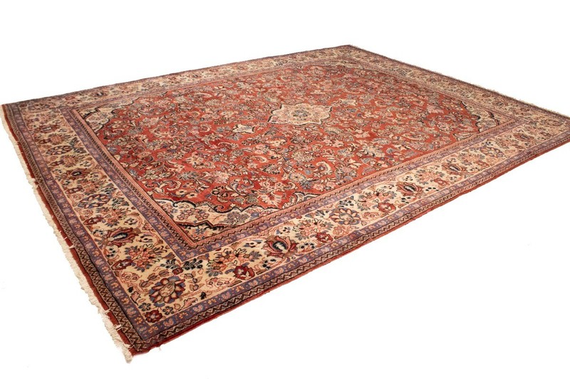 10X13'5 Handmade Semi-Antique Floral Oriental Rug Classic Vintage Wool Carpet gallery