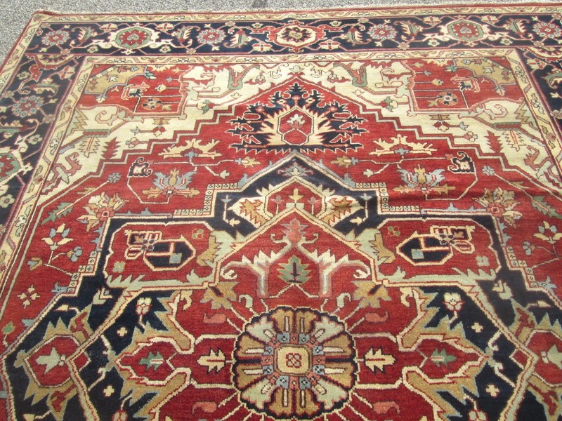 9 x 12 FINE SERAPI DESIGN ORIENTAL ROOM SIZE RUG EXCELLENT CONDITION # 124 gallery