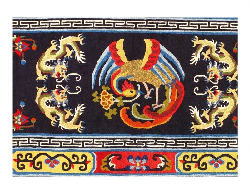 Navy Blue Chinese Art Deco 3'1'' X 5'9'' gallery
