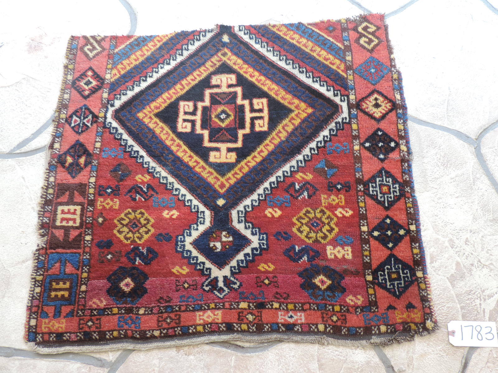 33" x 35" Antique Almost Square Caucasian Turkish Fragment gallery
