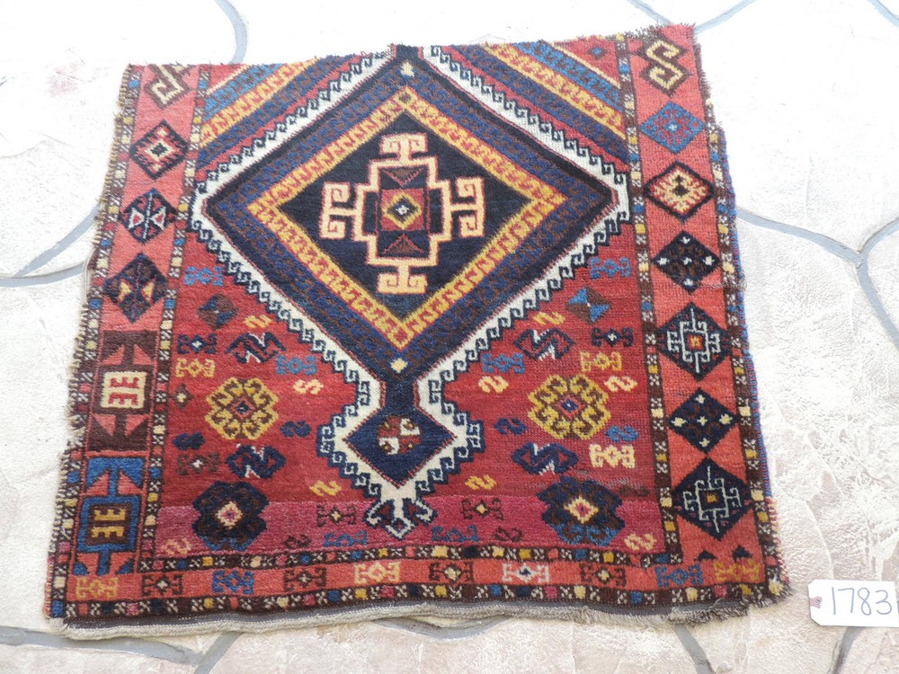 33" x 35" Antique Almost Square Caucasian Turkish Fragment