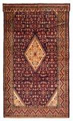 Vintage 4’11” x 9’8″ Traditional Hand Knotted Vegetable Dye Wool Area Rug