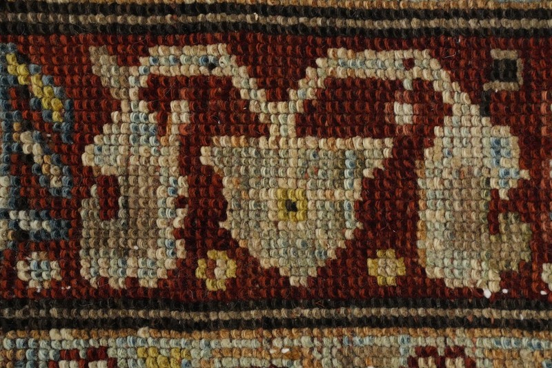 Pre-1900 Vegetable Dye Wool Blue Hand-made Traditional Runner Antique Rug 3x15 gallery