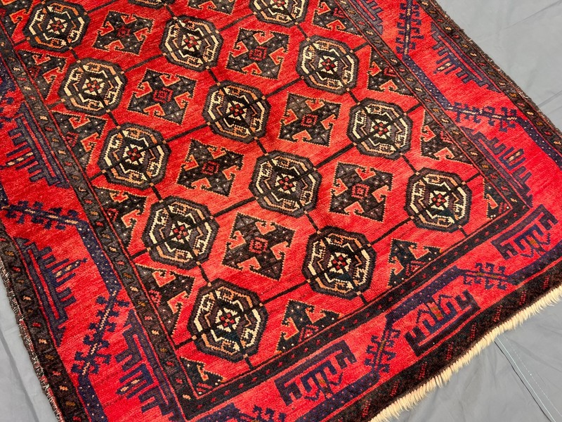 3'7x6'5 ft Vintage Turkmen Bokhara Hand Knotted Oriental Area Rug gallery