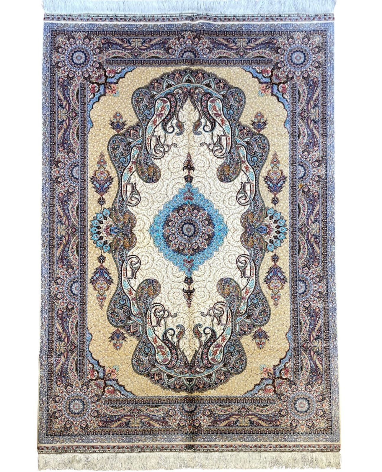 Silk Rug 3 x 5 Feet High Quality Floral Medallion Design Soft 91 x 152 cm gallery