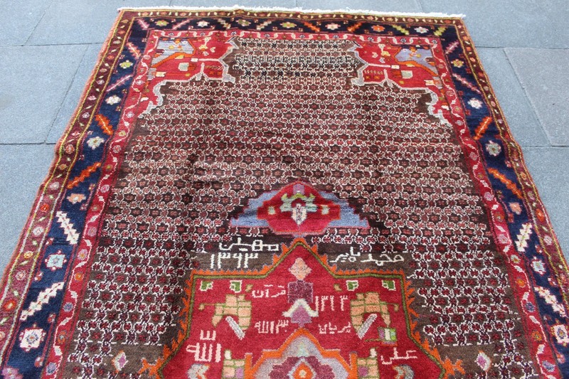 Vintage Hand Made Traditional Rug Oriental Wool Brown Long Large Rug 318x162cm gallery