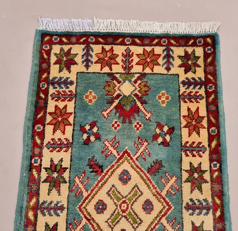 Table Handmade Afghan Rug Trabal Vintage Table Rug Pure Soft Area Rug 100x55 cm gallery
