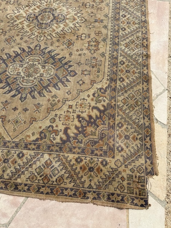 RARE ANTIQUE THIN FINE SILK ORIENTAL RUG 17th 18th CENTURY 81” X 51” 7x4 OVERALL gallery