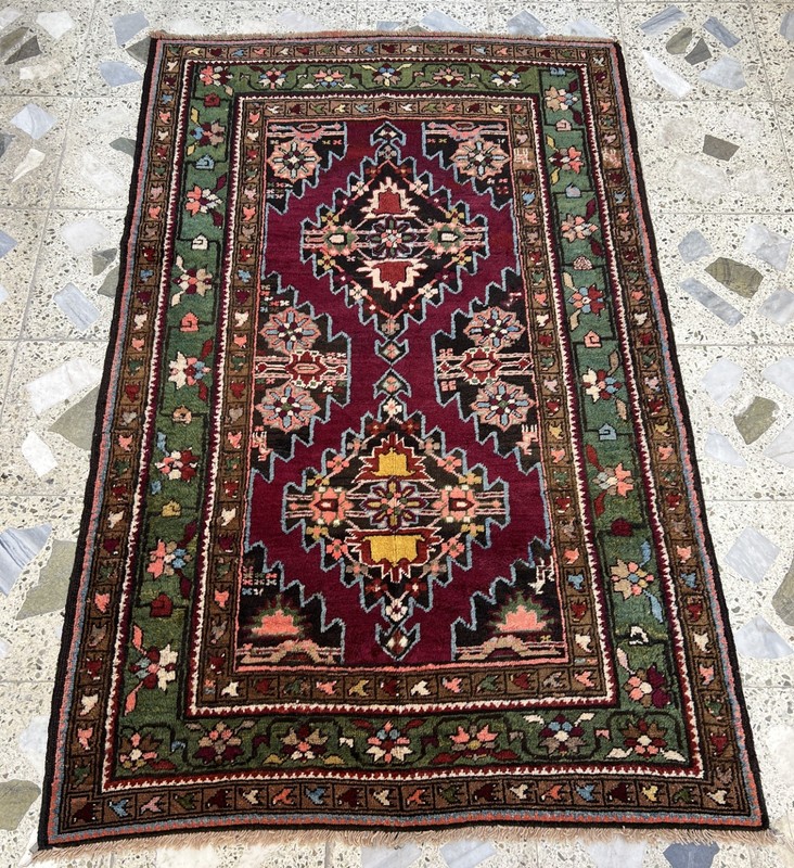 COLLECTORS' ITEM Antique Stunning Natural Vegetable Dye Shirvan Caucasian Carpet gallery