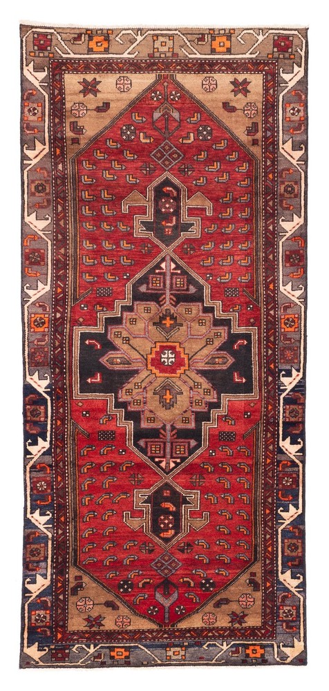 Vintage Hand-knotted Runner Rug 3'9" x 8'6" Traditional Oriental Wool Carpet