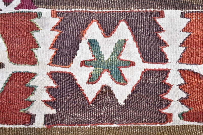 Fabulous Antique Anatolian Cappadocia Fragment Aksaray Kilim Collectors Item Rug gallery