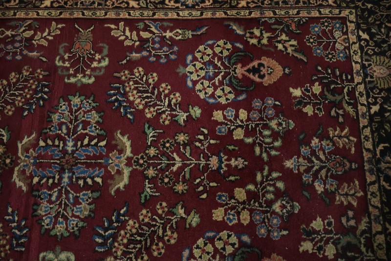 Rich Burgundy Floral Classic Rug 4x6 Timeless Home Elegance Handmade Wool Carpet gallery