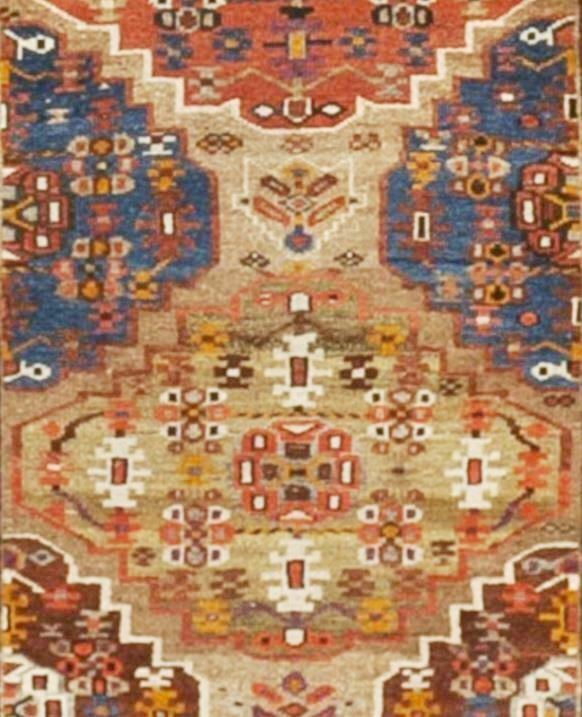 Genuine Hand knotted authentic antique runner rug. 3'4"x 15'10" gallery