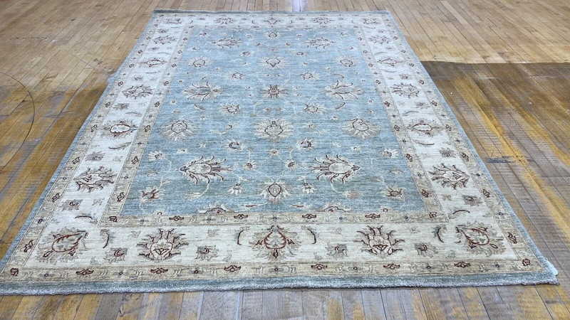 5x8ft Natural Hand-Knotted Turkish Oushak Rug | Turkish Carpet for Living Room gallery