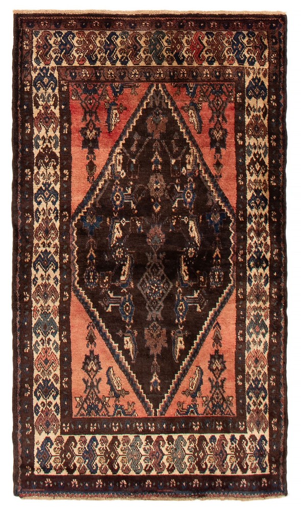 Vintage Hand-Knotted Carpet 3'9" x 6'11" Traditional Oriental Wool Area Rug