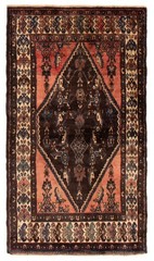 Vintage Hand-Knotted Carpet 3’9″ x 6’11” Traditional Oriental Wool Area Rug