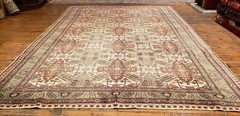 Turkish Area Rug Unique Vintage 1980-1990’s Turkish Tribal Bunyan Rug 6x9ft