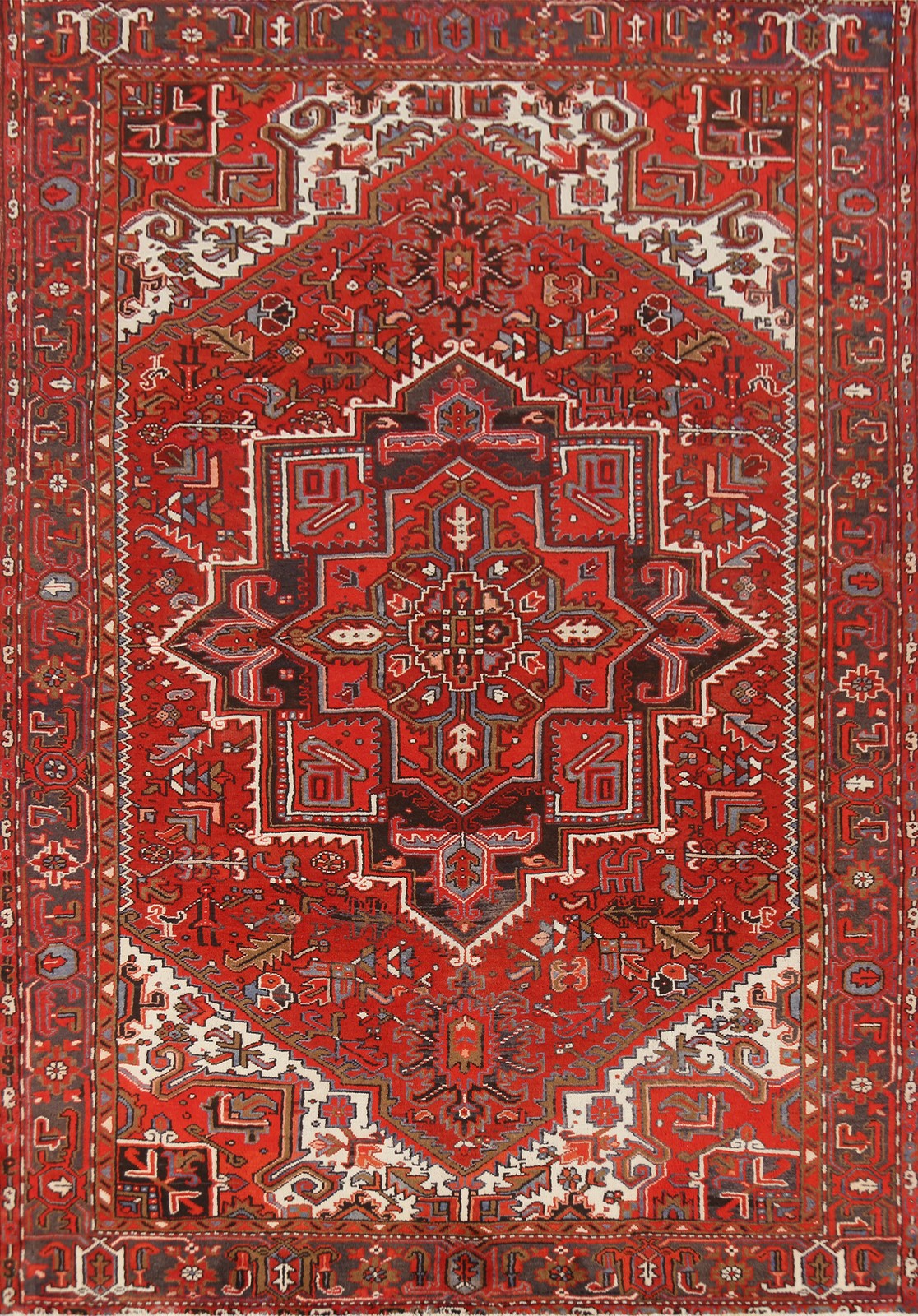 Traditional Red Area Rug 7x10 Ft Hand-Knotted Oriental Wool Carpet Medallion Rug gallery