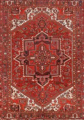 Traditional Red Area Rug 7×10 Ft Hand-Knotted Oriental Wool Carpet Medallion Rug