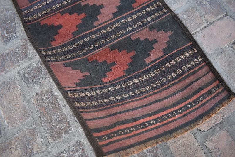 Antique Afghan Persian Maldari Runner Rug 2x10 ft Tribal Handmade Hallway Carpet gallery